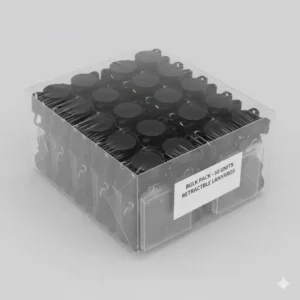 A neatly stacked bulk pack of lanyards with retractable reels, ideal for corporate or event purchase.