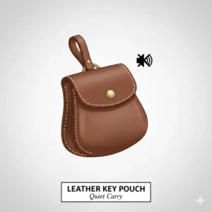A leather pouch designed as the best way to carry keys while protecting your phone from scratches.