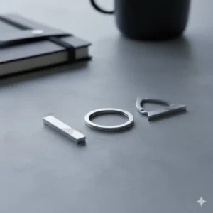 Sleek and minimalist beautiful key rings made of polished stainless steel for a modern look.