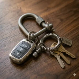 Flexible soft-touch silicone best car keychain loop in vibrant colors.