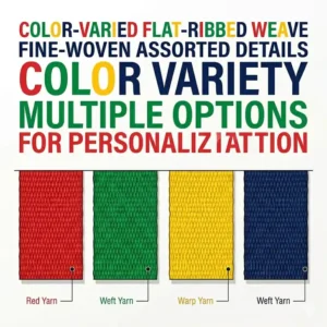 Assortment of breakaway neck lanyard options in various colors like red, green, yellow, and blue.